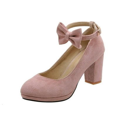 

IELGY Women s sandals large size solid color round toe high heel