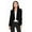 Black, variant on Women's Elegant Solid Stretch Open Front Long Sleeve Blazer Jacket