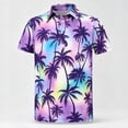 thumbnail image 2 of Bainana Boys Short Sleeve Shirts Tree Print Breathable Button Tops Big Kids Summer Shirts, 2 of 3