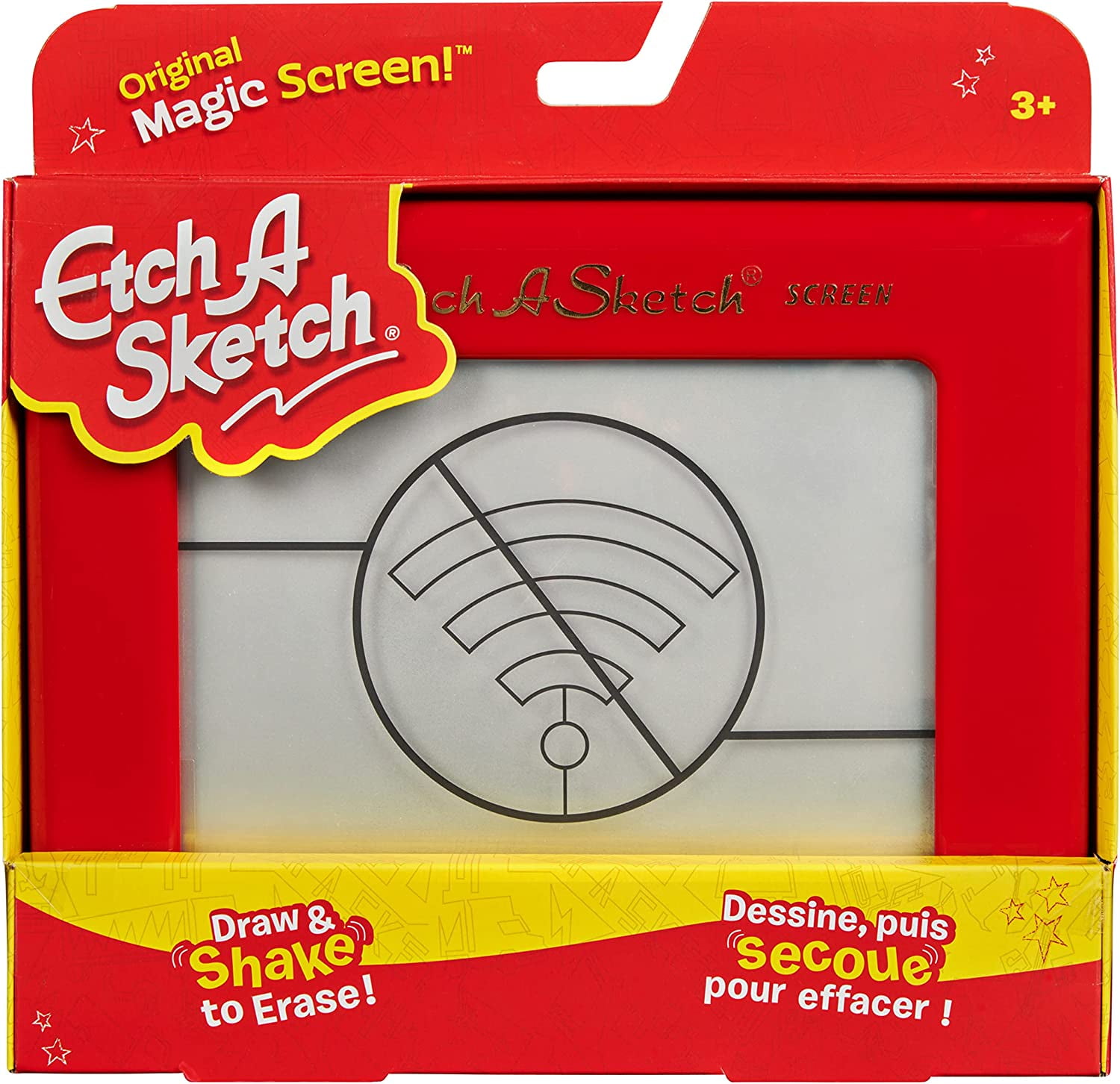 Etch A Sketch Erasable Kids Toy Doodle Tablets, Plastic Red