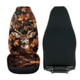 thumbnail image 4 of Uorisanigo Car Seat Covers for Front Seat, Plush 2 Pcs Deer Maple Leaf Print Auto Seats Cover, Washable Seats Protection Fits for SUV Sedan Van, Not Airbag Compatible, 4 of 7