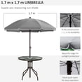 thumbnail image 4 of Patio Set with Umbrella and Folding Frames / Convenient for Travel and Storage, 4 of 6
