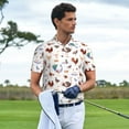 thumbnail image 3 of Balery Farm Birds Goose Camisa Polo de Hombre con Estampado, de Manga Corta y Tejido Medio, Camisa Tipo Golf Polo-Large, 3 of 6