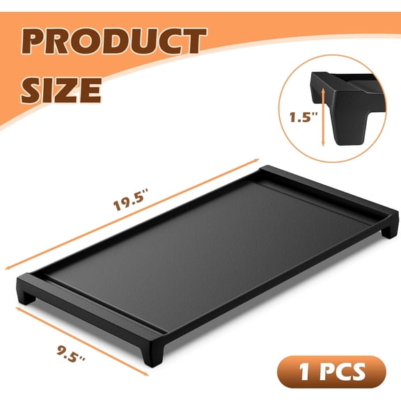 WB31X24738 Cast Iron Griddle for Gas Stove Top Parts Non-Stick Center Plate Compatible with JGB700SEJ4SS JGSS66SEL3SS