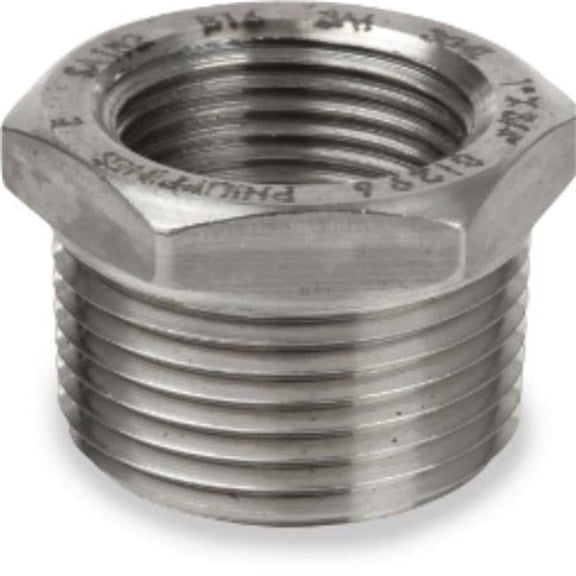 Anderson Metals 62517BAG 0.75 x 0.75 in. 304 Stainless Steel 150 Cast Threaded Hexagon Bushing - Heavy Pattern