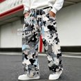 thumbnail image 2 of GrmtClth Mens Camo Corduroy Pants Elastic Waist Drawstring Cargo Joggers Baggy Sweatpants Fall Winter Streetwear Bottoms 3XL, 2 of 7