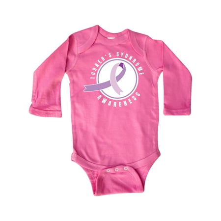 

Inktastic Turners Syndrome Awareness with Purple Ribbon Badge Gift Baby Boy or Baby Girl Long Sleeve Bodysuit