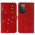 thumbnail image 5 of Allytech For Samsung Galaxy S21 Ultra Soft TPU Case,Stylish Diamond Embossed Butterfly PU Leather Shockproof Flip Wallet Holder Cover with Hand Strap.For Samsung Galaxy S21 Ultra,Red, 5 of 5