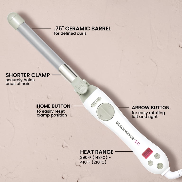 Beachwaver S-Series Ceramic Rotating Curling Iron, White  display picture 3