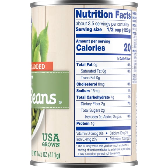Kroger No Salt Cut Canned Green Beans 14.5 oz - Pack of 1