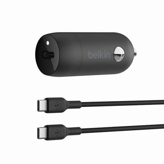 Belkin BoostCharge - Car power adapter - 30 Watt - 3 A - Fast Charge, Power Delivery 3.1 (USB-C) - black