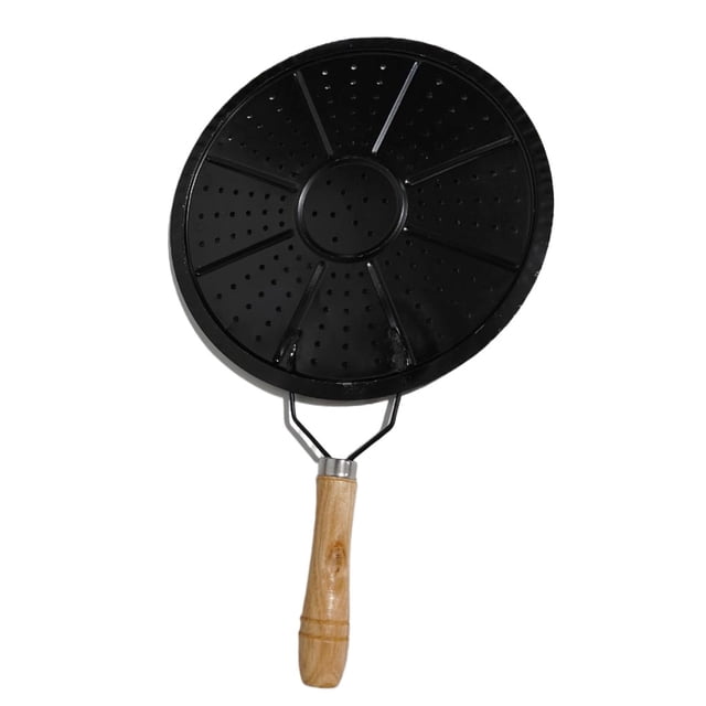 Yingyy Heat Diffuser Plate Disc Kitchen Cookware Milk Coffee Heat Diffuser Ring Simmer Ring with Wooden Handle