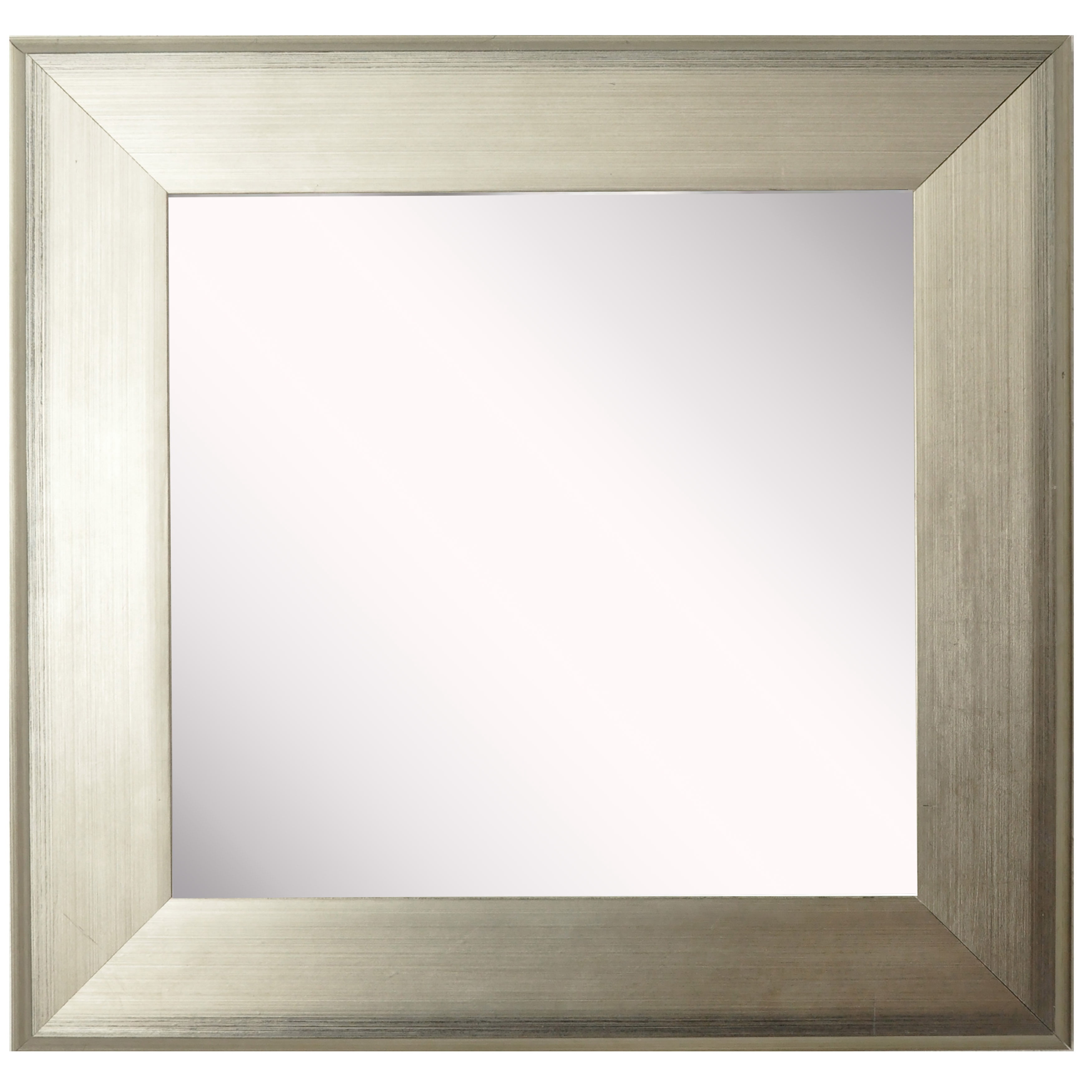 Rayne Brushed Silver Square Wall Mirror