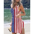 thumbnail image 2 of American Flag Swimsuit Cover Up for Women Crochet Sexy Straped Bathing Suit Swimwear Beach Dresses Shermie, 2 of 4