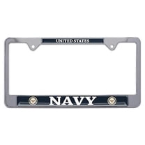 United States Navy Chrome License Plate Frame