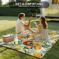 thumbnail image 4 of Summer Orange Outdoor Rug 4x6 Ft - Reversible Patio Rug Outdoor Camping Rugs, Pastoral Fruit Botanical Flowers Washable Indoor Outdoor Area Rugs, Non-Slip Outdoor Carpet Runner for Deck/Porch, 4 of 8