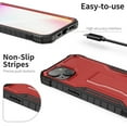 thumbnail image 2 of ExoGuard For iPhone 14 Case, Phone Case with Screen Protector and Kickstand (Red), 2 of 7