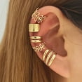 thumbnail image 3 of Gorgeous 5-Piece Gold Leaf Cutout Ear Clips - Perfect Fit for One Ear!, 3 of 4