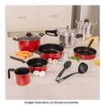 thumbnail image 2 of Batería de Cocina con Olla Express y Vaporera de Aluminio Antiadherente 25 Piezas – Rojo, 2 of 5