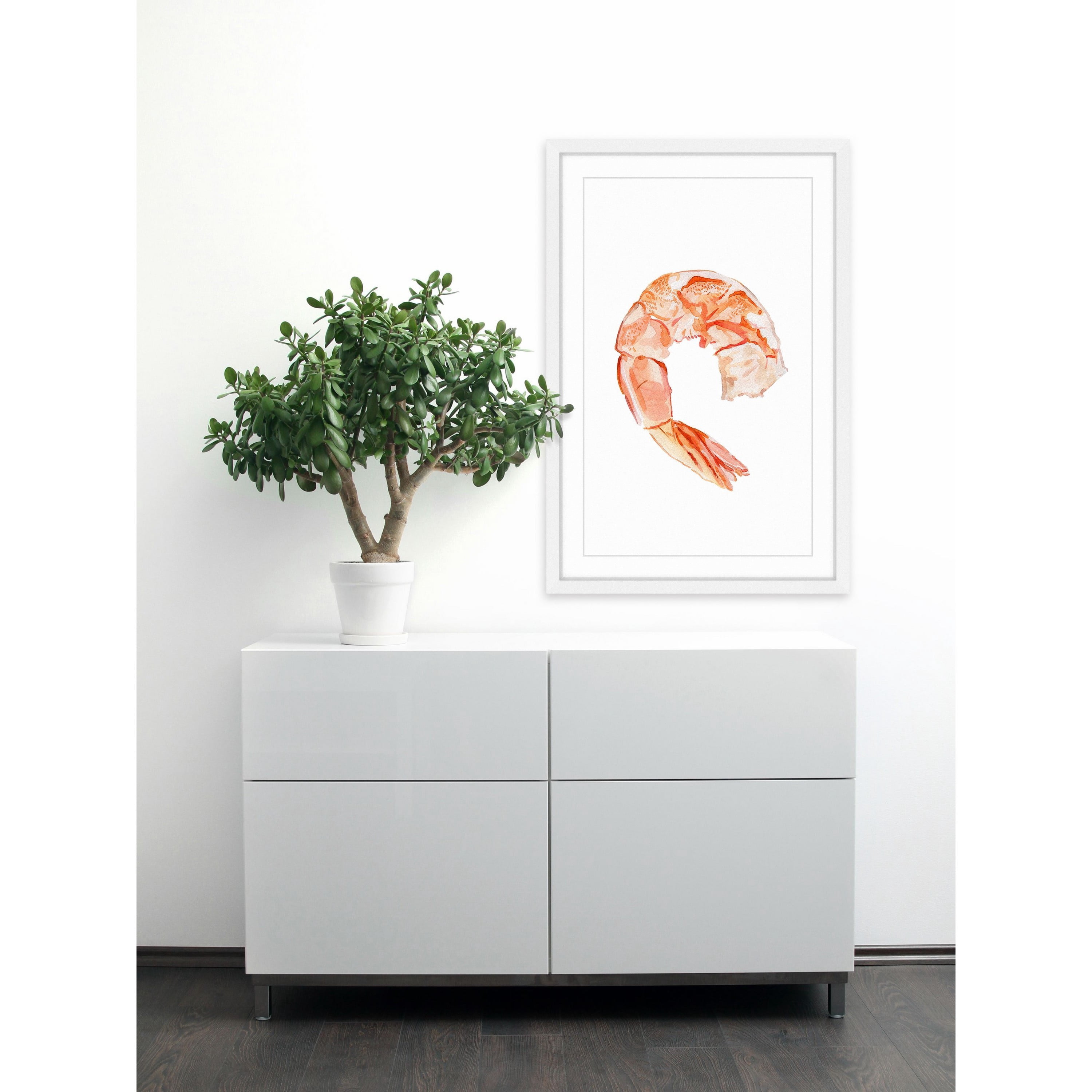 "Crevette" Framed Painting Print