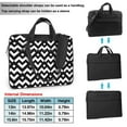 thumbnail image 6 of YFYANG 15.6 inch Universal Laptop Bag Oxford Cloth Laptop Sleeve, Multi-functional Black Geometric Stripes Notebook Computer Messenger Bag Handbag, 6 of 8