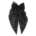 thumbnail image 2 of EGNMCR Sequined Bow Hair Clip Back Of Head Ribbon Spring Clip Style Hair Accessory For Women Sequin bow clip, 2 of 3