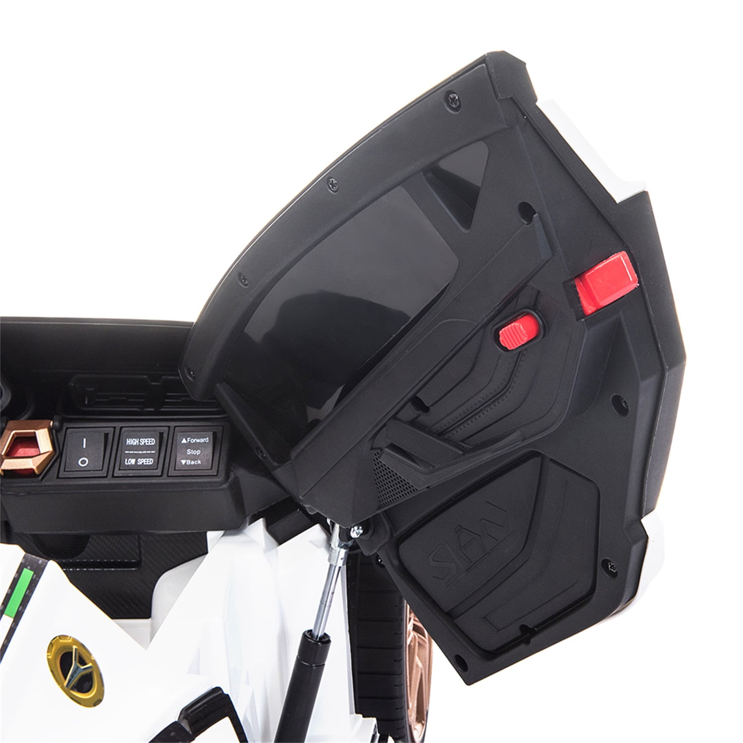 CIPACHO Kids Electric Ride On 12V Licensed Lamborghini SIAN Battery Powered Sports Car Toy with 2 Speeds, Parent Control, Sound System, White