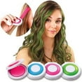 thumbnail image 3 of 4pcs Fashion Christmas DIY Temporary Wash-Out Dye Hair Chalk Powdery Cake, 3 of 5