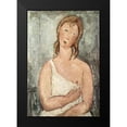 thumbnail image 2 of Modigliani, Amedeo 14x18 Black Modern Framed Museum Art Print Titled - Girl in the shirt (Red-haired girl), 2 of 5