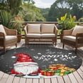 thumbnail image 4 of Black Christmas Gnomes Round Area Rug 5Ft Washable Circle Rugs for Living Room Bedroom, Xmas Tree Balls Snowflake Non-Slip Carpet Floor Mats Indoor Outdoor Carpet Runner Aesthetic Home Decor, 4 of 8