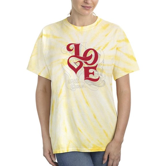 Love Will Cure Quote  Tie Dye Cyclone Women -Image by Shutterstock, Female Small