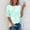 Light Blue #1, variant on Women Clothing Women's Short Sleeve Round Neck Casual Tops Fashion Printed T-Shirt Blouse, Sizes S-5XL
