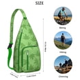 thumbnail image 3 of Trippy Weed Sling Backpack - Psychedelic Swirl Leaf Pattern, Fashion Forward Shoulder Pack, 3 of 4