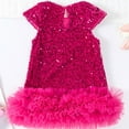 thumbnail image 5 of Afdoent Girls Fashion Dresses Mesh Party Dress For Girls Elegant Tutu Dress With Sequin Applique For And Celebrations 18-24 Months, 5 of 6