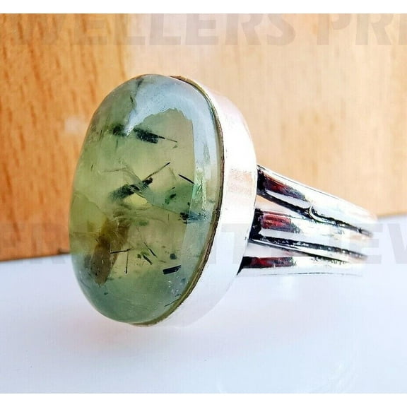 Natural Prehnite 925 Sterling Silver Ring, Handmade ring, All Sizes Available