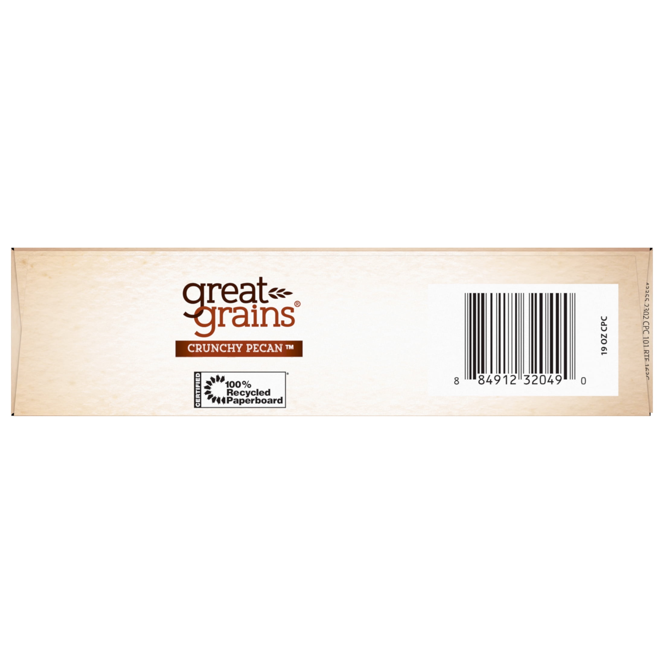 Post Great Grains Crunchy Pecan Breakfast Cereal, Non GMO, Heart Healthy, Low Fat, Whole Grain, 19oz (Pack 6)