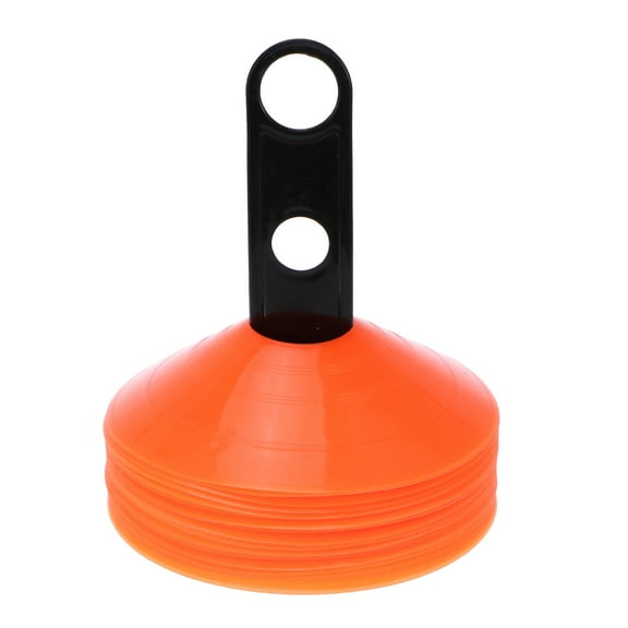 26 Pcs Orange Soccer Training Cones and Marker Discs Set with Large Tray for Kids Sports Drills and Practice
