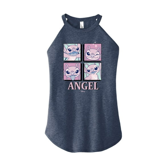 Disney - Lilo & Stitch - All The Expressions Of Angel - Juniors High Neck Tank Top