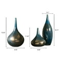 thumbnail image 2 of Madison Park Signature Glass Vase Set 6.1 Dia x 18.11 H Transitional Design in Blue and Bronze, 2 of 5