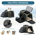 thumbnail image 6 of Expandable Cat Carrier Dog Carrier,Airline Approved Soft-Sided Portable Pet Travel Washable Carrier for Kittens,Puppies,Removable Soft Plush mat and Pockets,Locking Safety Zippers, 6 of 9