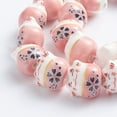thumbnail image 3 of Handmade Printed Porcelain Beads Lucky Cat Pink 14x14x11.5mm Hole: 2mm about 25pcs/Strand 12.20''(31cm), 3 of 3