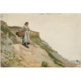 thumbnail image 3 of Winslow Homer 14x11 Black Modern Framed Museum Art Print Titled - Girl Carrying a Basket (1882), 3 of 5