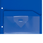Five Star 2-Pocket Stay-Put Plastic Folder, Cobalt Blue (37447)