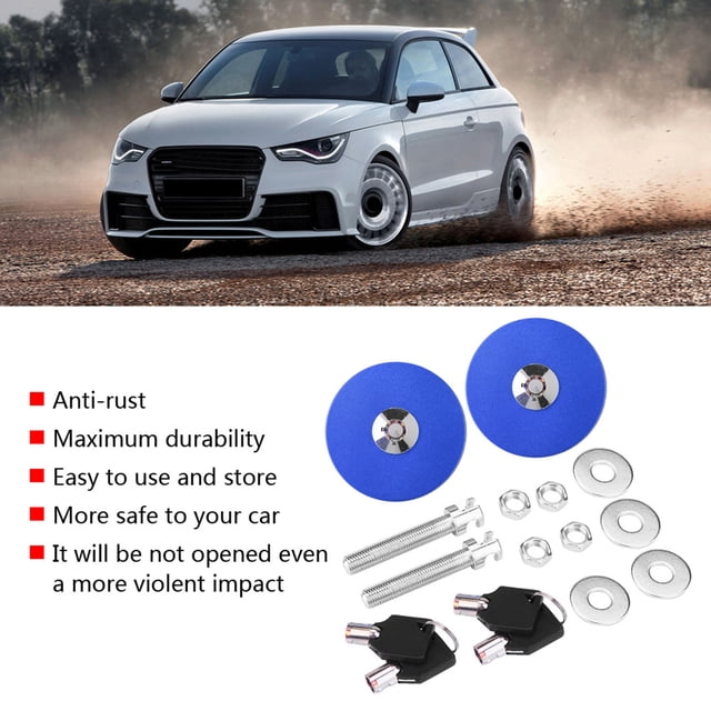 Car Engine Cover Lock Key Pin, Car Universal Engine Hood Cover Lock Key Pin Kit Safe Latch Pin