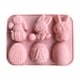thumbnail image 2 of Moldes de silicona para chocolate con forma de conejito y huevo de Pascua | Molde flexible antiadherente de grado alimenticio para hornear dulces caseros | Apto para horno, microondas y lavavajillas., 2 of 6