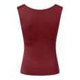 thumbnail image 7 of GEWSEY Tank Tops with Built in Bra for Women 2026 Racerback Workout Lounge Camisole Summer Sports Padded Cami Tube Casual Yoga Tops (Wine, L), 7 of 7