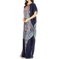 thumbnail image 3 of Sakkas Aggy Womens Dashiki African Print Caftan Dress Maxi Boho Hippie Colorful - Style1 - One Size Regular, 3 of 5