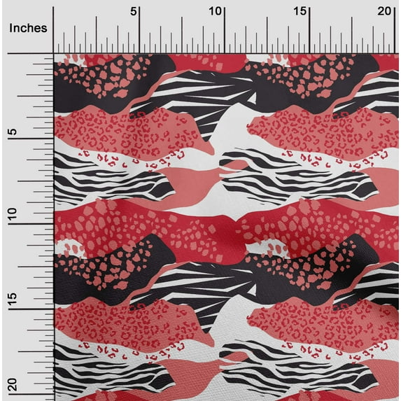 oneOone Cotton Poplin Dark Peach Fabric Skins Animal Diy Clothing Quilting Fabric Print Fabric By Yard 56 Inch Wide