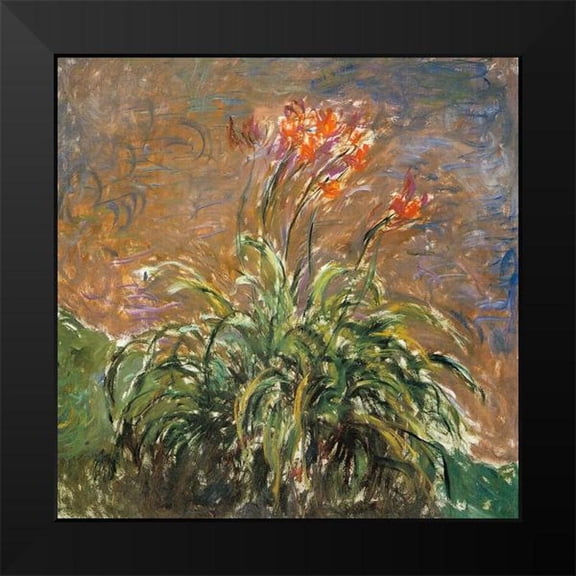 Monet, Claude 12x12 Black Modern Framed Museum Art Print Titled - Hemerocallis 1914
