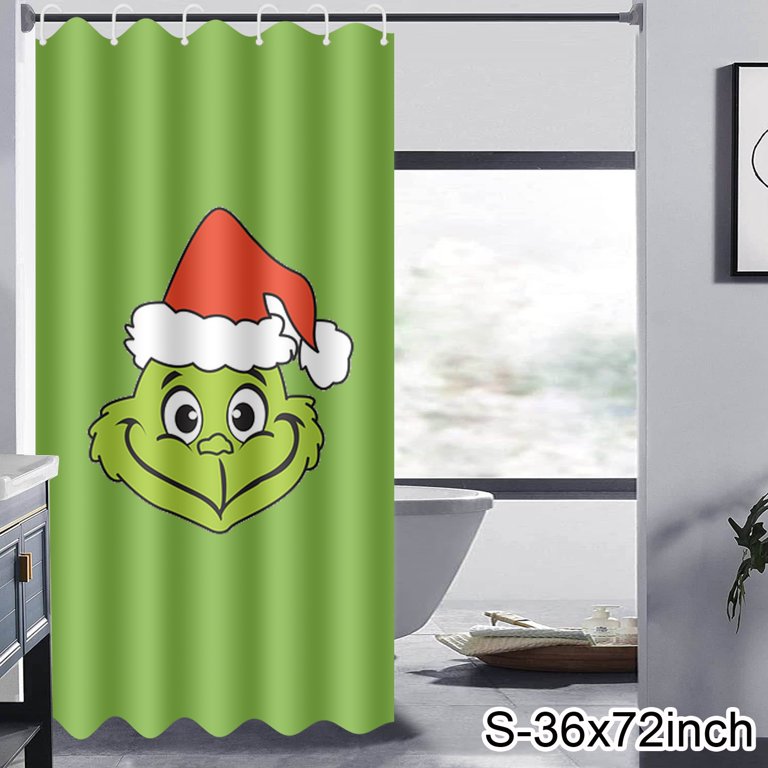 Grinch Christmas Christmas Shower Curtain for Bathroom Waterproof